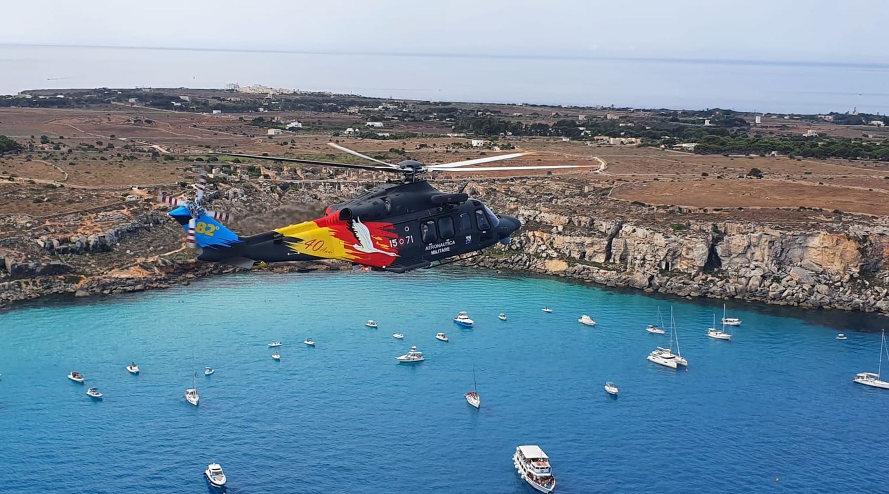 40° anniversario C.S.A.R. Trapani - Birgi. Monumento in ricordo dell'elicottero 'HH3F Pelican"