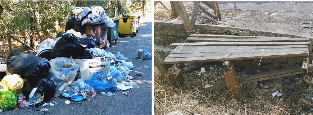 Monte Bonifato, area picnic impraticabile e cumulo di immondizia. 'Valzer delle competenze’