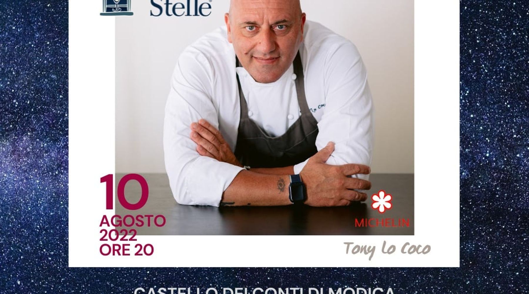 Calici di stelle. Cena d’autore ad Alcamo a 120 euro a persona. Castello o sala banchetti?