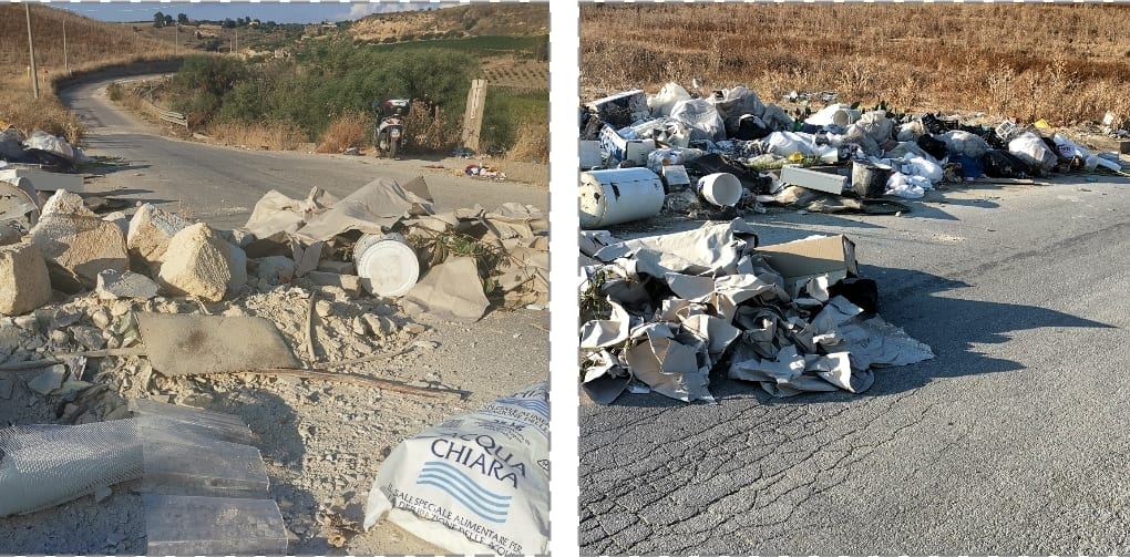 Sfabbricidi ostruiscono strada, assurdo gesto dei soliti incivili. Intervento della "Municipale"