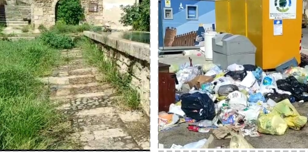 Fontana Araba infestata, erbacce dovunque, rifiuti agli ingressi della città di Alcamo