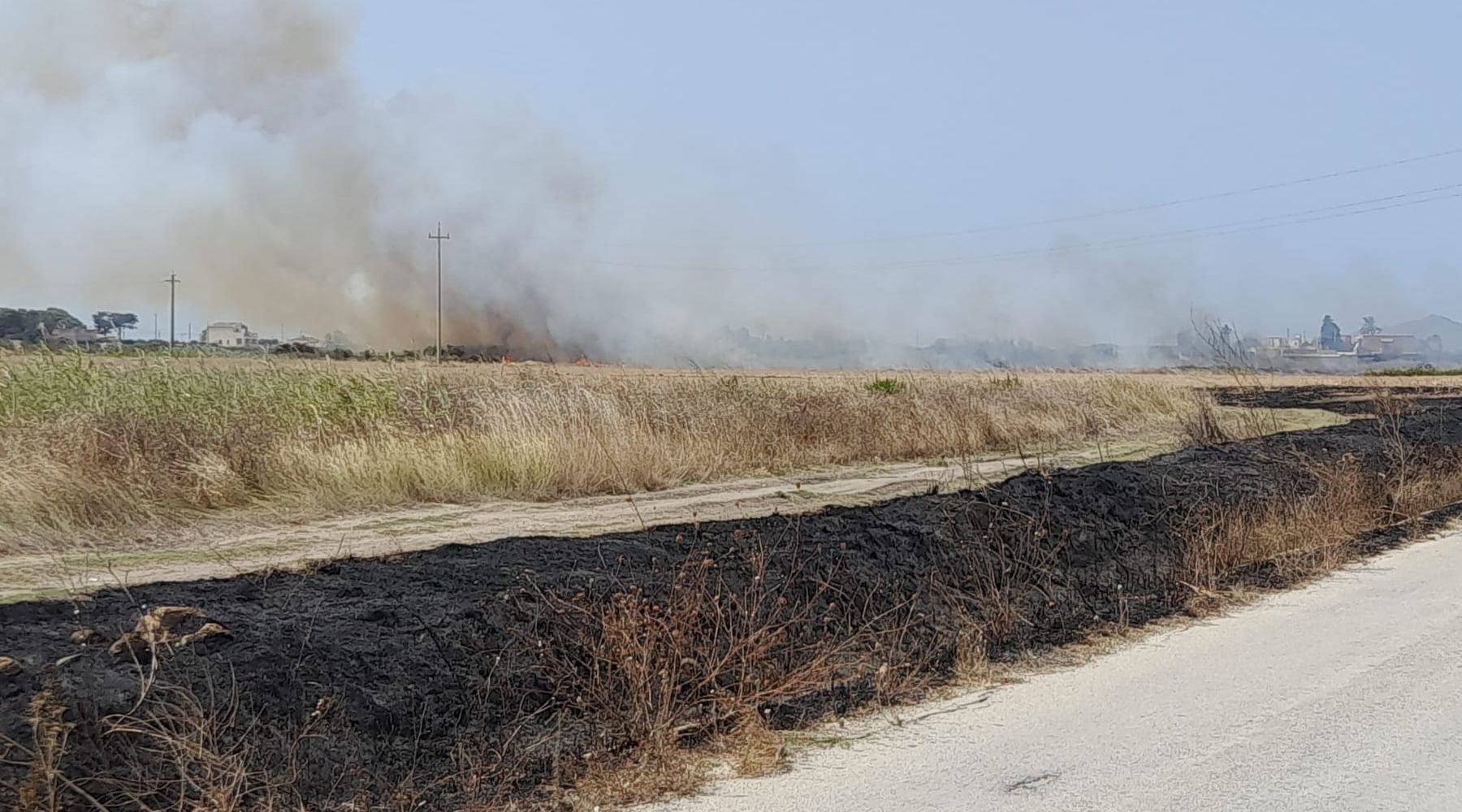 Tre roghi in poche ore, colpita la Riserva delle Saline di Trapani e Paceco