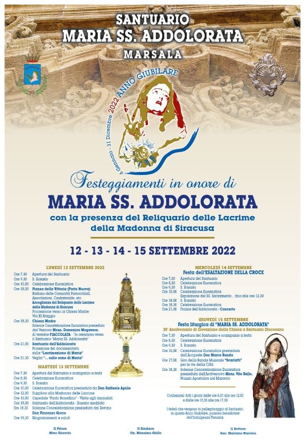 Maria SS. Addolorata di Marsala, festeggiamenti dal 12 al 15 settembre