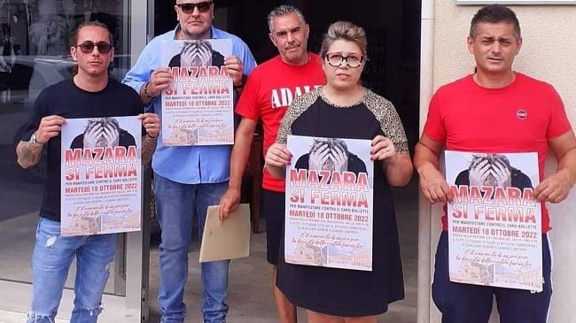 "Carobollette", scendono in piazza i commercianti di Mazara del Vallo. Appuntamento martedì 18 ottobre
