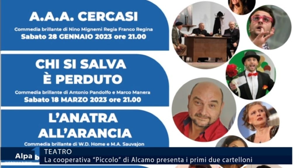 Piccolo Teatro di Alcamo, al via prime due rassegne. 'Teatro al sabato' e 'Concorso Amatoriale'
