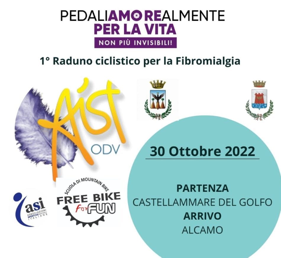 Domattina ‘pedalata’ per la fibromialgia. Da una panchina viola all’altra