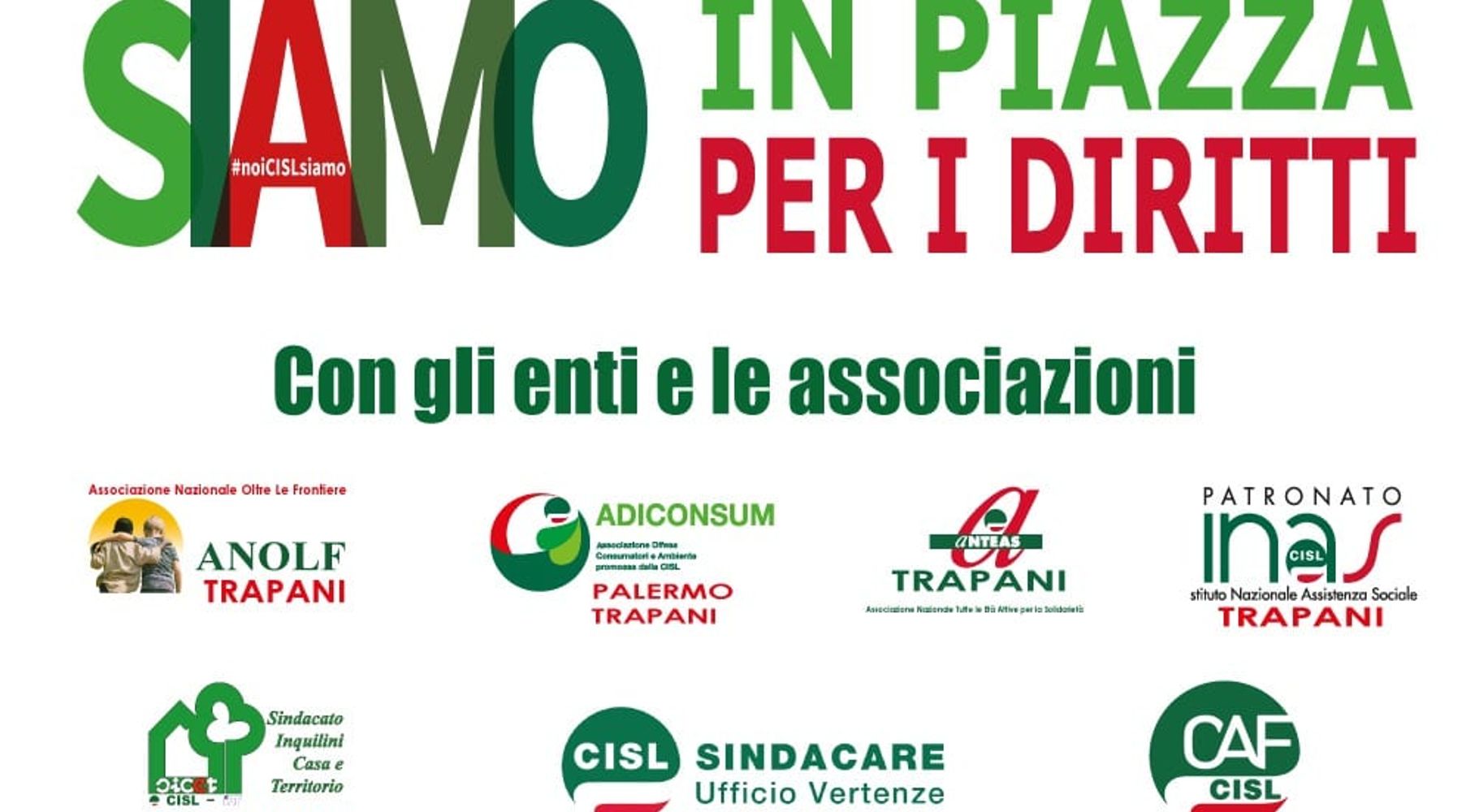 "In piazza per i diritti delle donne", Cisl a Trapani a sostegno delle lavoratrici e non