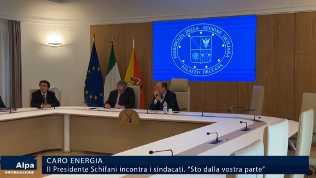 Caro energia, il presidente Schifani incontra i sindacati. “Sto dalla vostra parte”