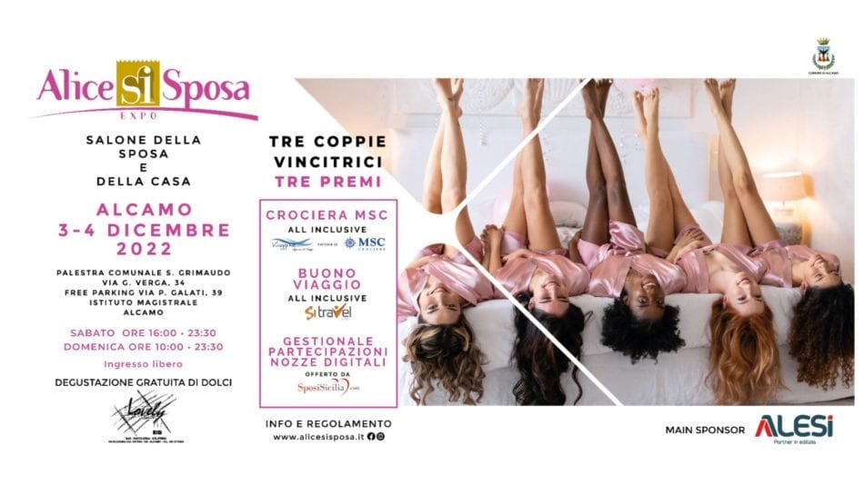 'Alice si sposa', nuova edizione della fiera dedicata al matrimonio. Stand al PalaGrimaudo