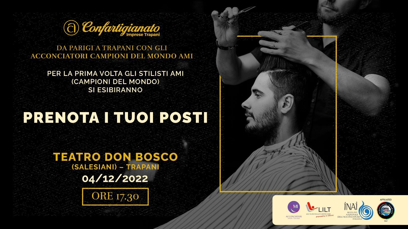 Gli acconciatori, campioni del mondo, arrivano a Trapani. Nuove tendenze di stagione in primo piano