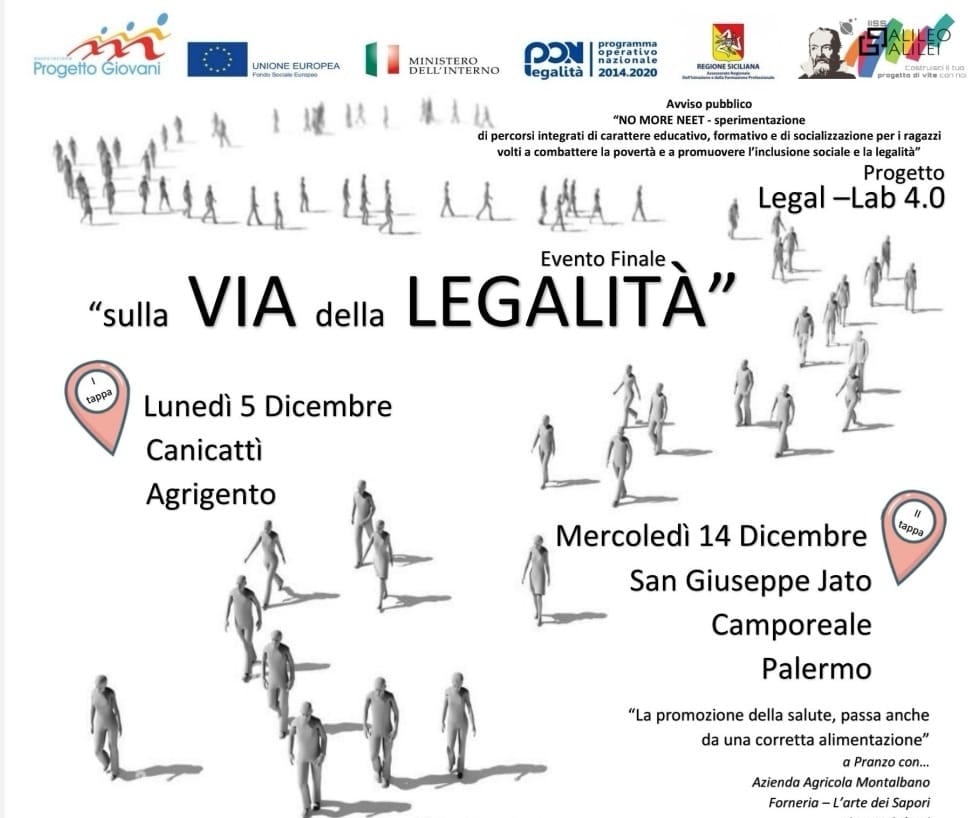 Associazione 'Progetto Giovani, percorso sulla legalità. Eventi anche a Camporeale e S.G. Jato