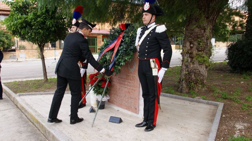 38° anniversario della morte di Antonino Favazzi, militare ucciso a Partinico in corso di rapina