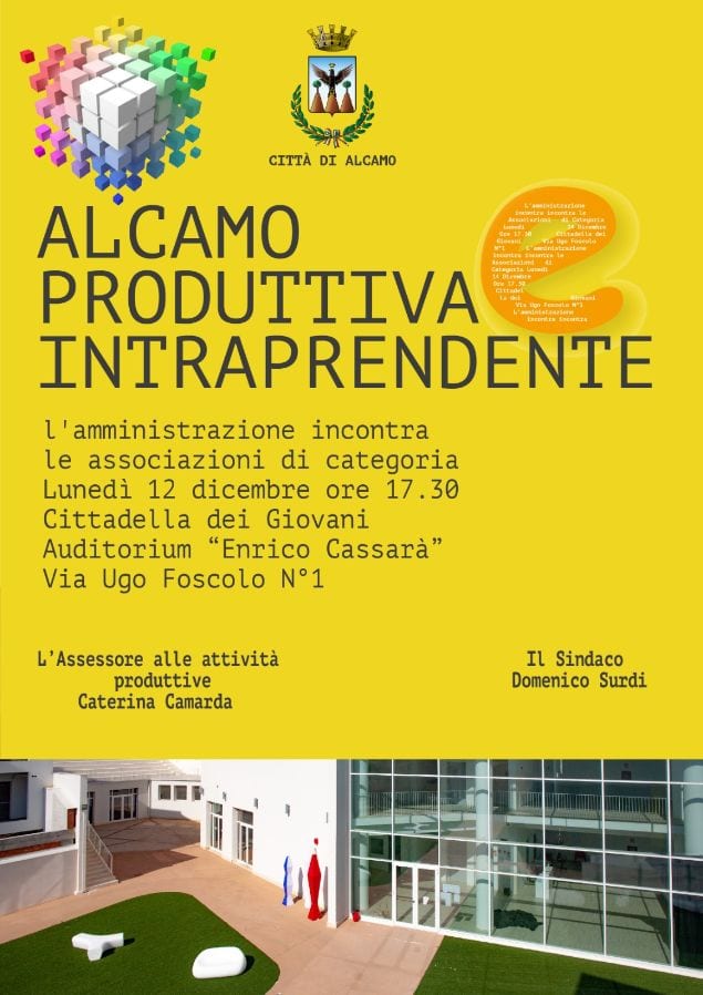 “Alcamo produttiva intraprendente”, al via gli incontri tra il comune e le imprese alcamesi