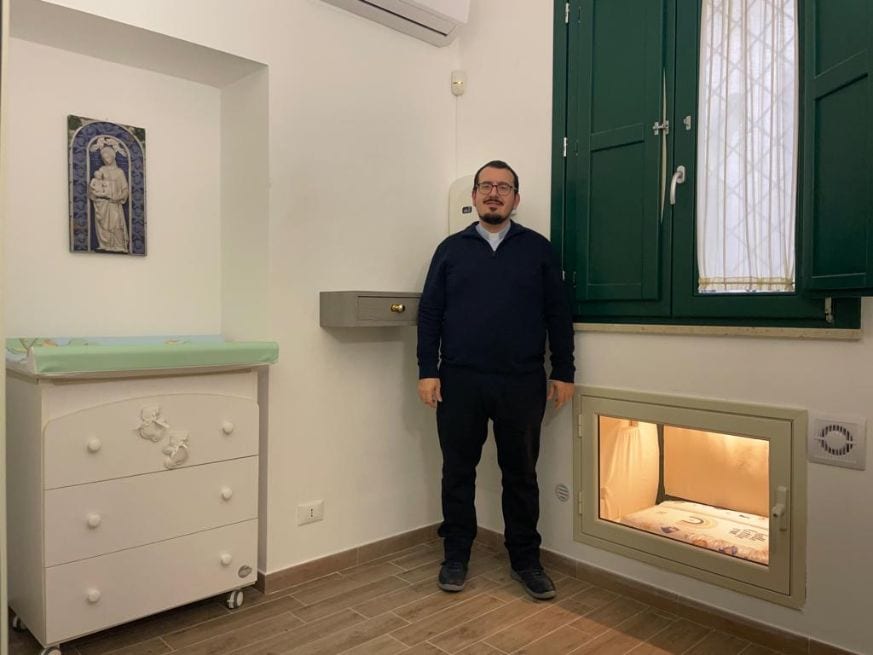 "Una culla per la vita" a Trapani, sportello esterno e sistema di allarme a San Pietro