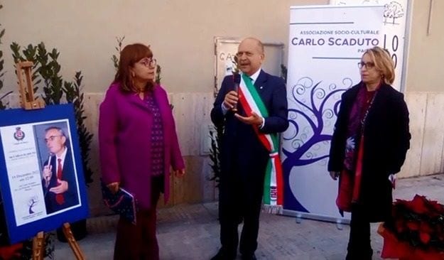 Intitolata via a Carlo Scaduto a Paceco. E' stato sindaco e presidente della cantina "Rinascita"