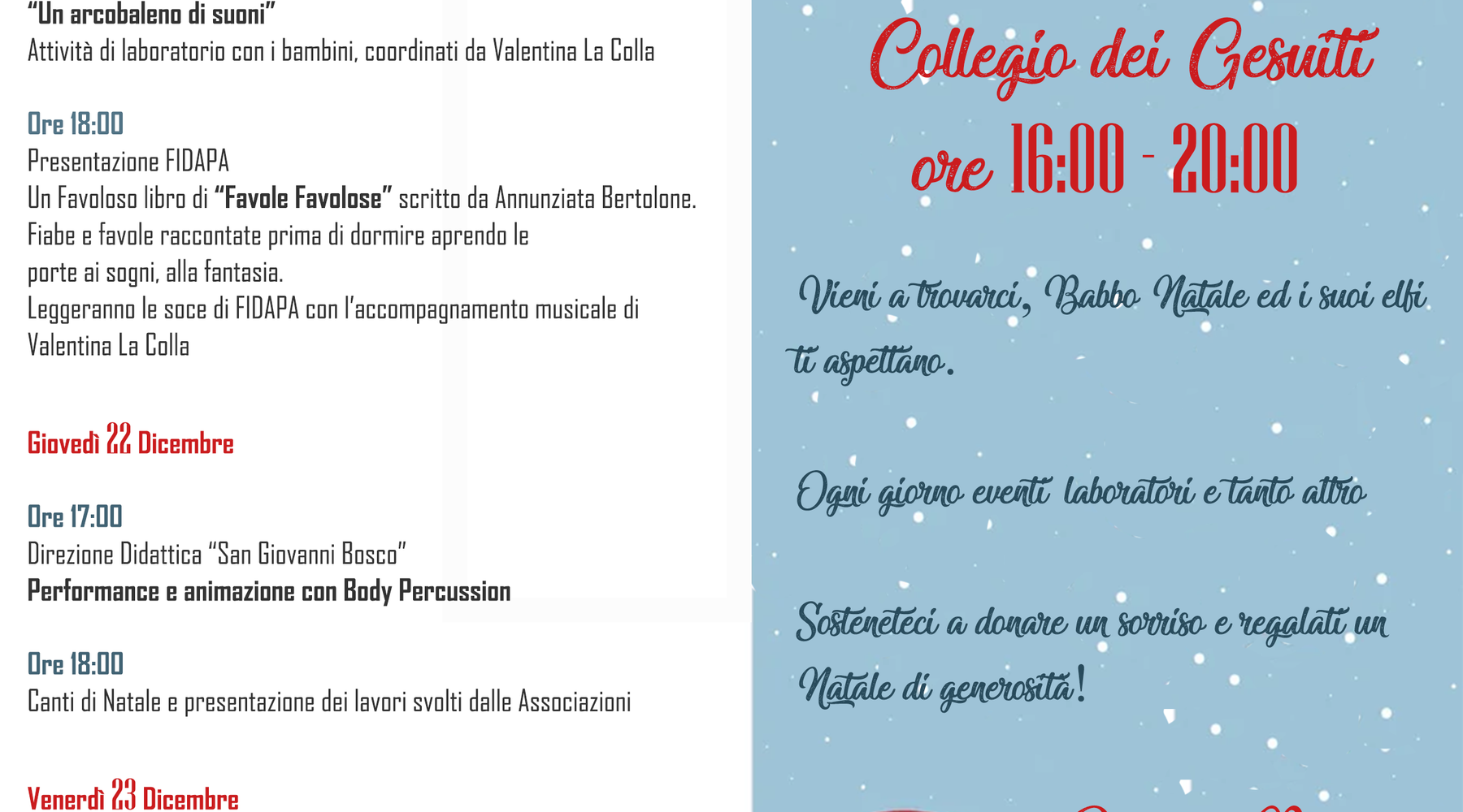 "Natale Solidale", musica, elfi e Babbo Natale ad Alcamo. Presente, anche la CRI