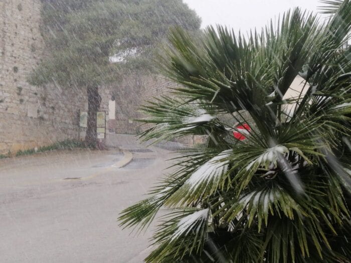 Neve in provincia di Trapani, da Salemi ad Erice. Prosegue il maltempo