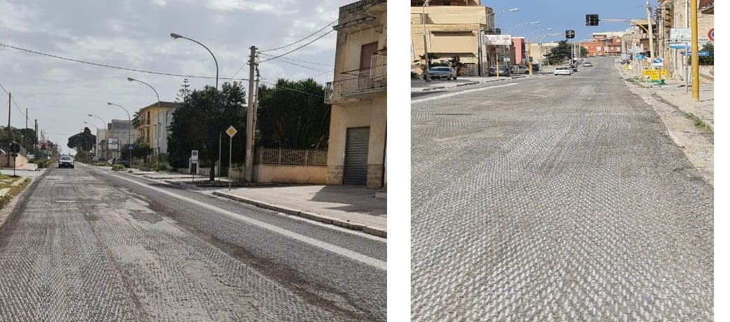 Rifacimento manto stradale della SS 115, a Paceco. Segnaletica a carico del comune