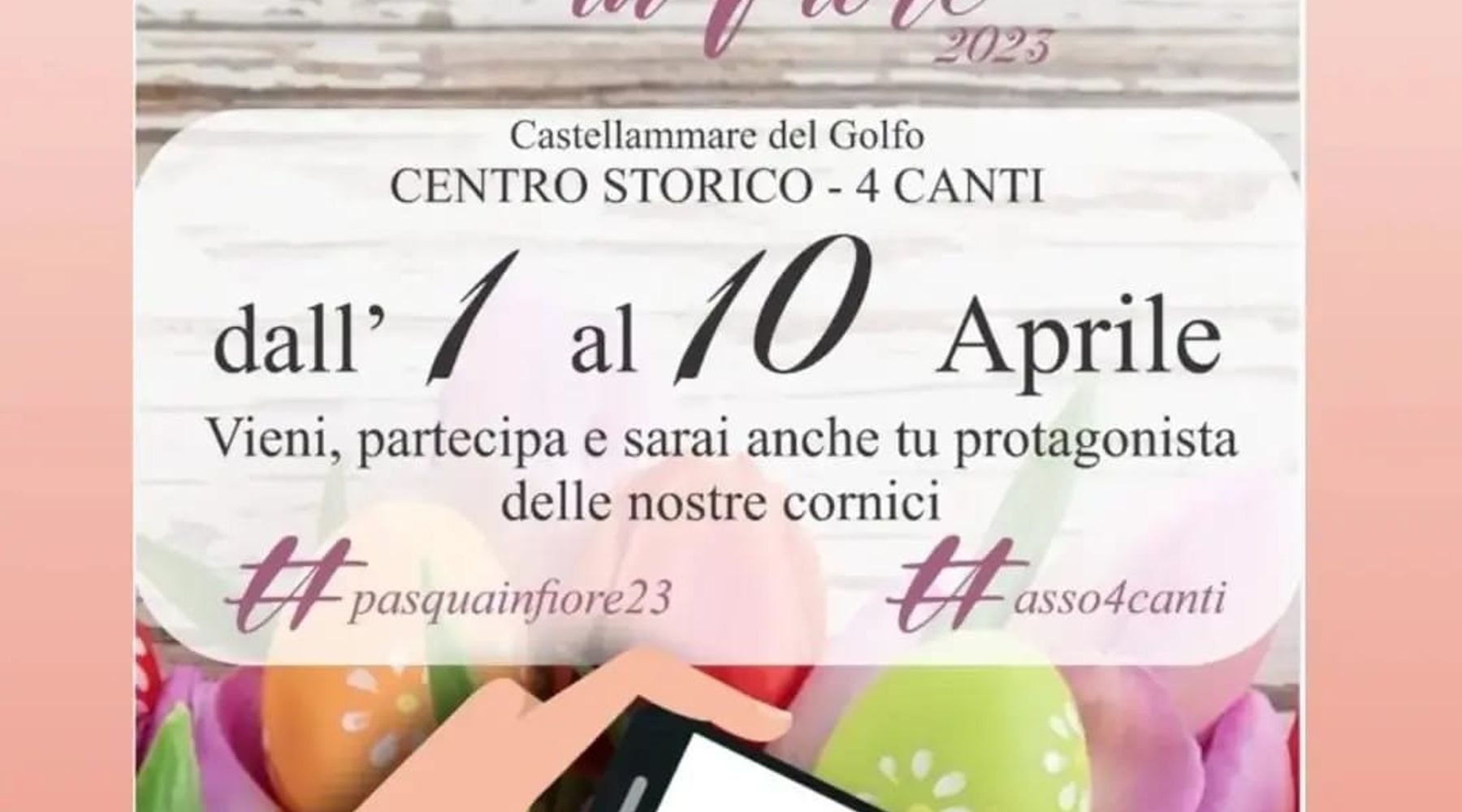 "Pasqua in fiore" a Castellammare, uovo fiorito e allestimenti ai 4 canti. In programma, "Decora la cornice"