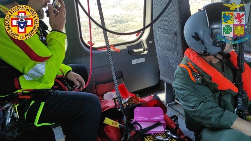 Intervento dell'82 CSAR alla Riserva dello Zingaro, soccorso turista tedesco