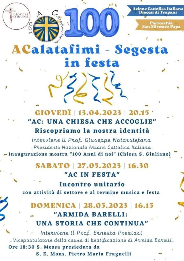 Cento anni di Azione Cattolica, celebrazioni a Calatafimi - Segesta