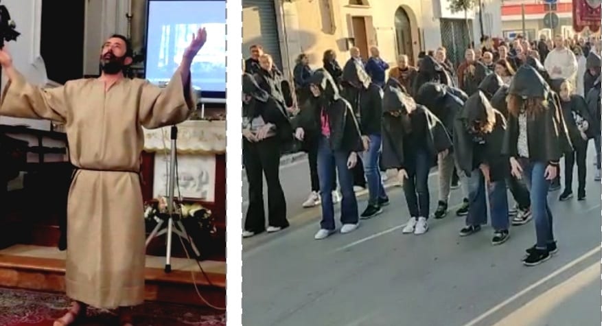 'Santu Patri', processione innovativa ad Alcamo. Canti, banz e flash-mob (VIDEO)