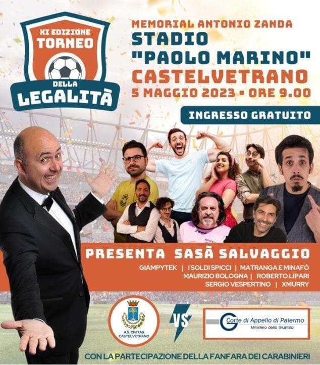 "Torneo della legalità" a Castelvetrano, magistrati e artisti in campo