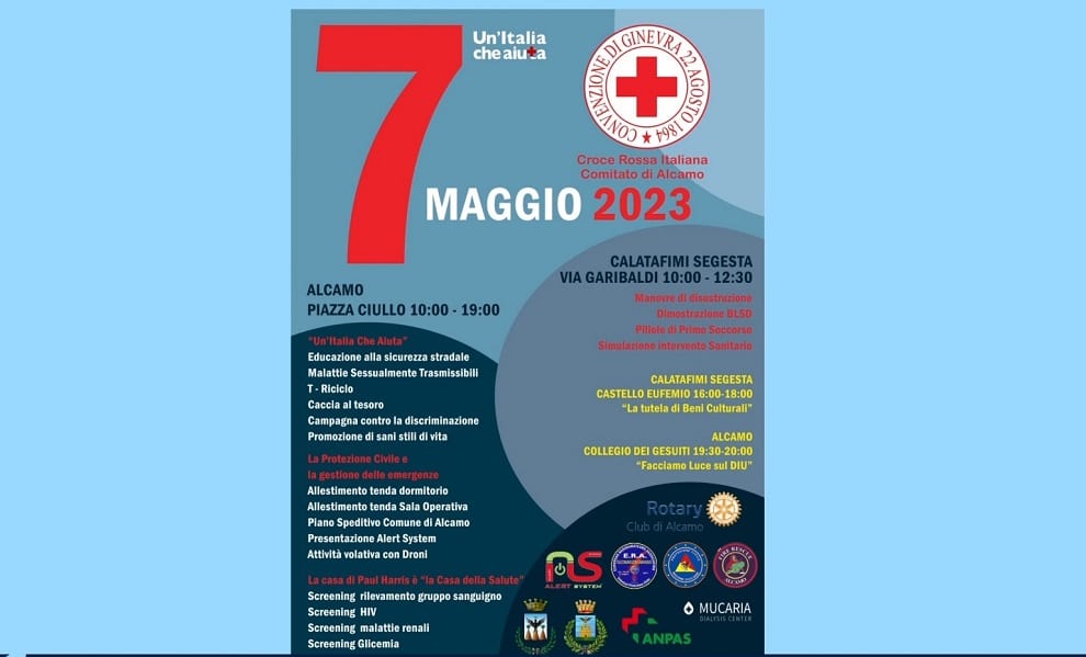 Volontari della Croce Rossa in piazza ad Alcamo e Calatafimi. Divulgazione e screening