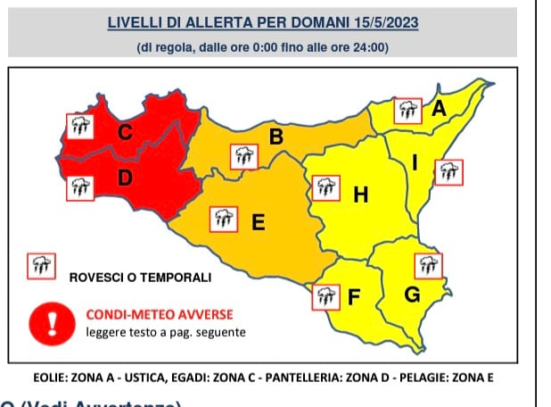 Allerta meteo in provincia di Trapani, scuole chiuse domattina