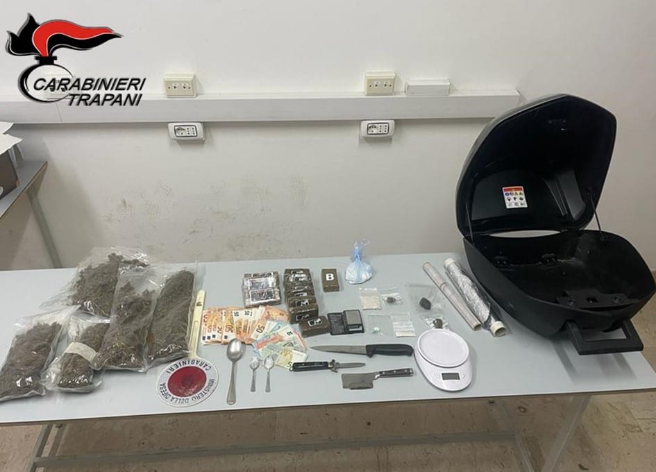 Droga di tutti i tipi, arrestato a Trapani pregiudicato di 39 anni