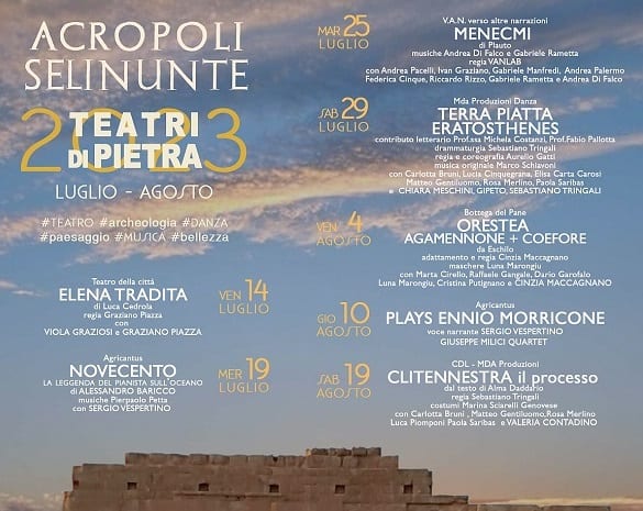 Teatri di Pietra 2023. A Selinunte andrà in scena "Elena Tradita"