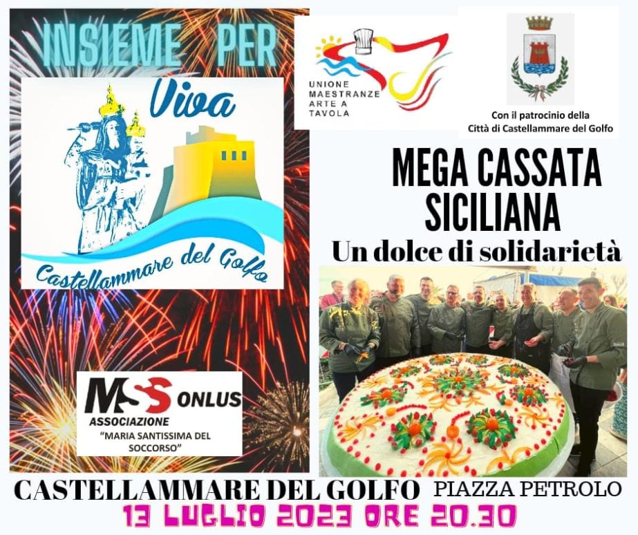 Una cassata da 250Kg. Incasso per il tetto della chiesa Madre di Castellammare