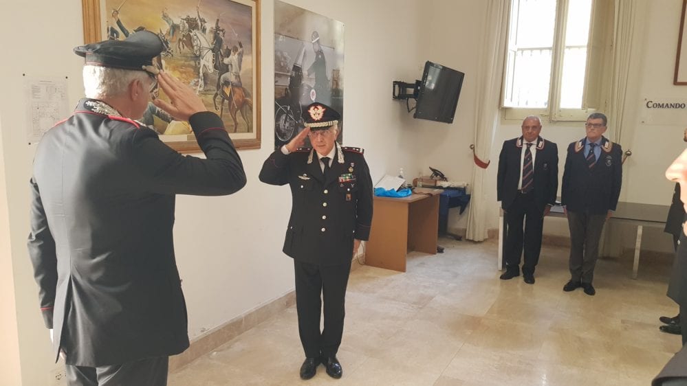 Comandante regionale Castello in visita dai carabinieri di Trapani. Sta per lasciare la Sicilia
