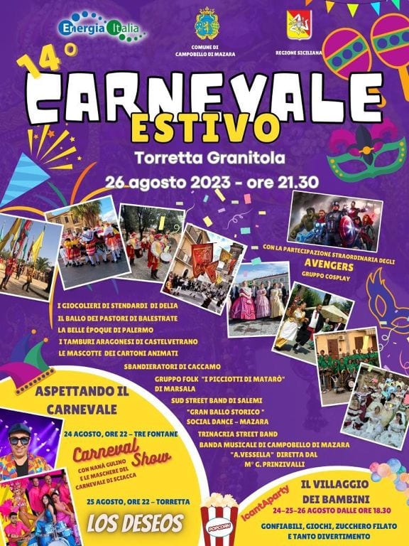 Estate campobellese, a Torretta Granitola il Carnevale estivo