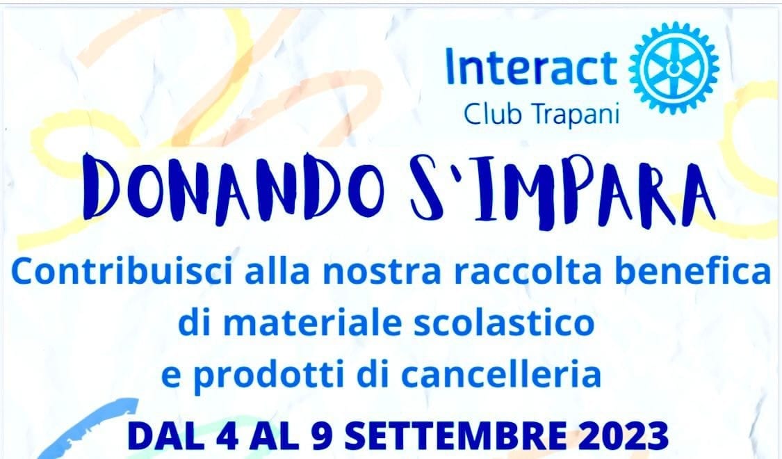 "Donando s'impara", a Trapani si raccoglie materiale scolastico