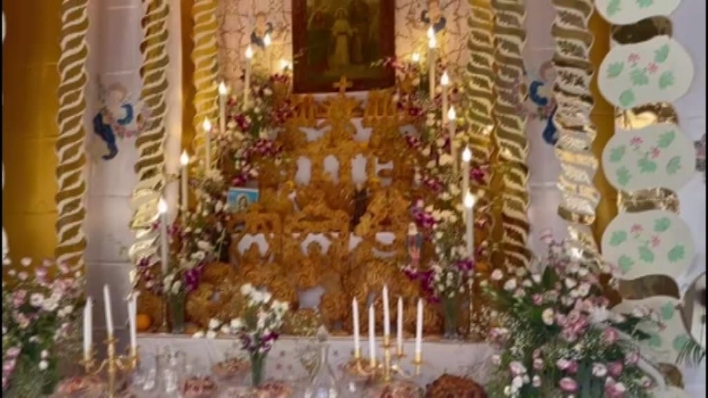 Grande e artistico altare di San Giuseppe ad Alcamo, realizzato per 'grazia ricevuta' (VIDEO)