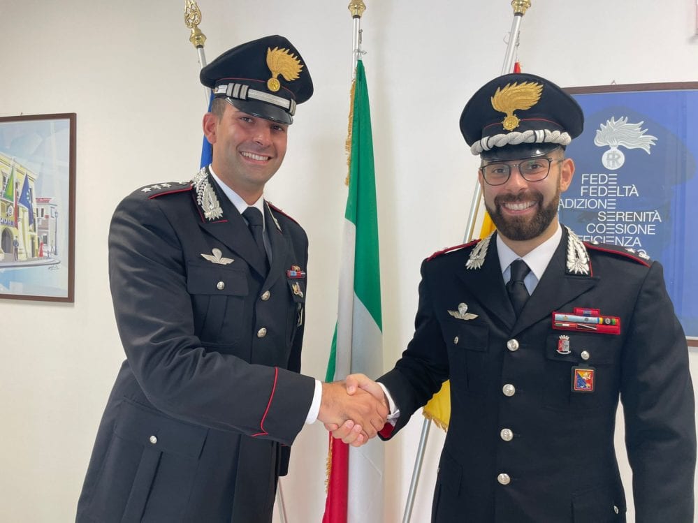 Passaggio di consegne alla caserma dei carabinieri di Partinico