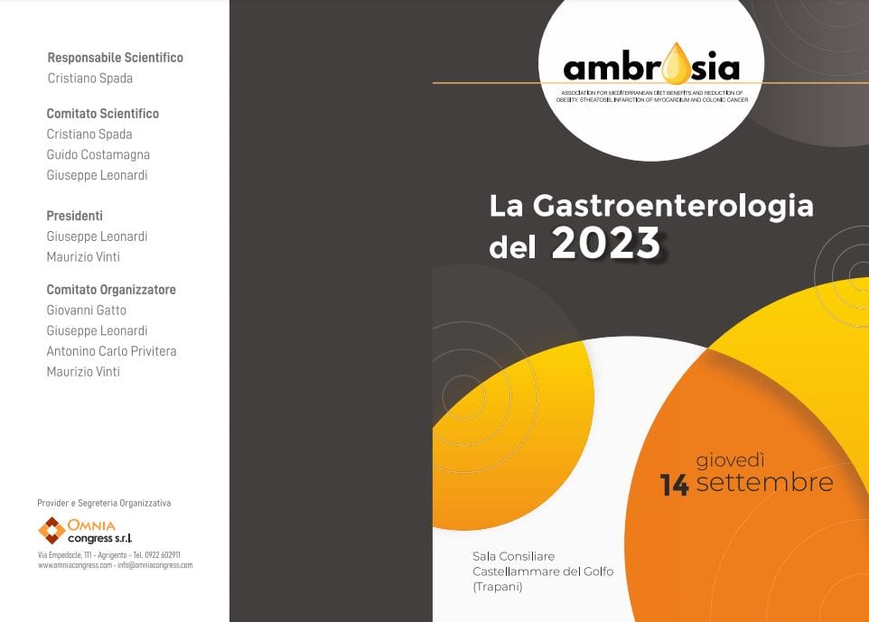 Congresso internazionale "La gastroenterologia 2023", fra i relatori Sebastiano Bonventre