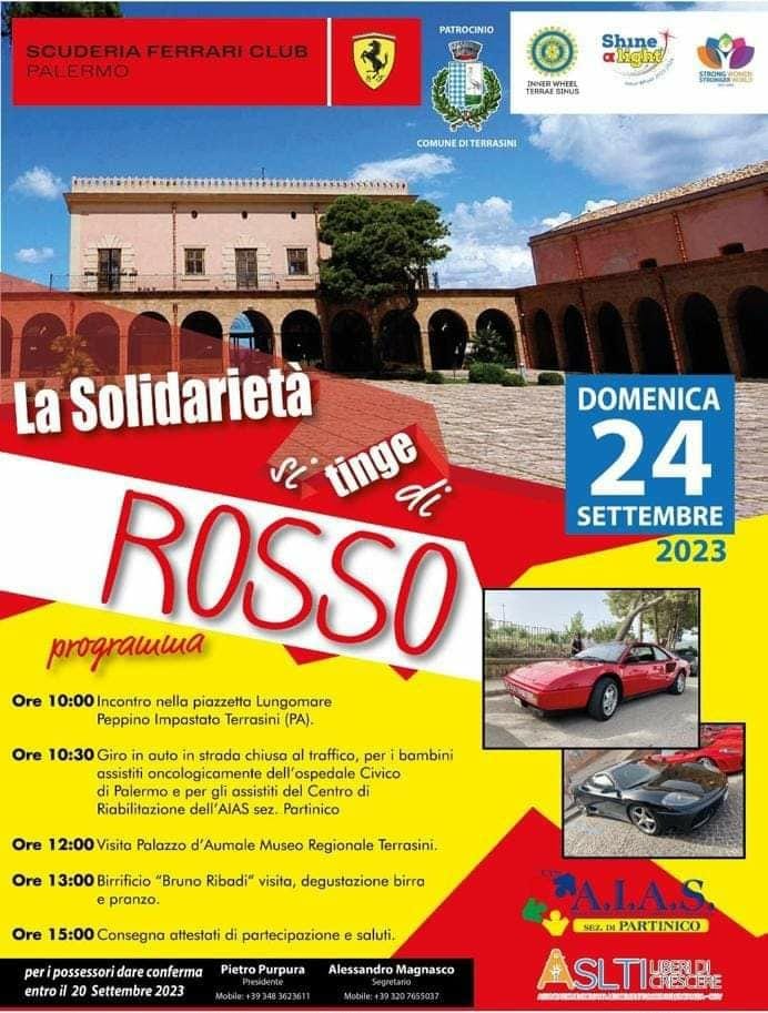 Appuntamento con le Ferrari domenica prossima a Terrasini
