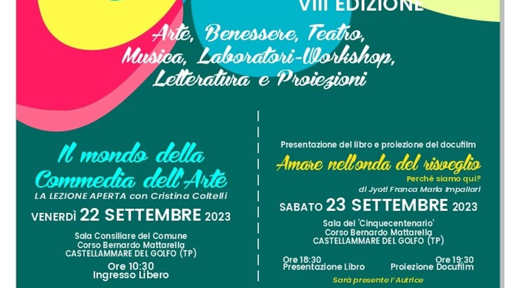“Castellammare Culture Festival", tre giorni dedicati al teatro, alla lettura ed alla riflessione