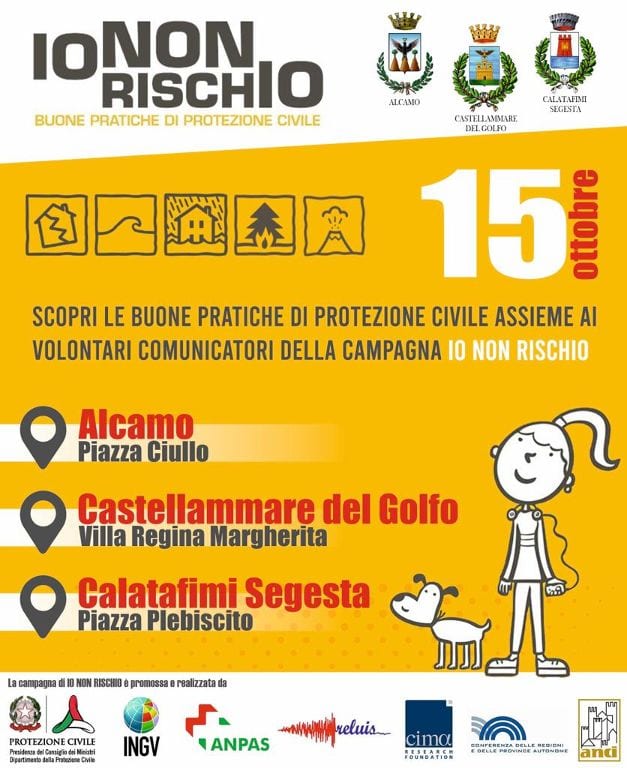 “Io non rischio”, buone pratiche di protezione civile. Ad Alcamo, Calatafimi e Castellammare