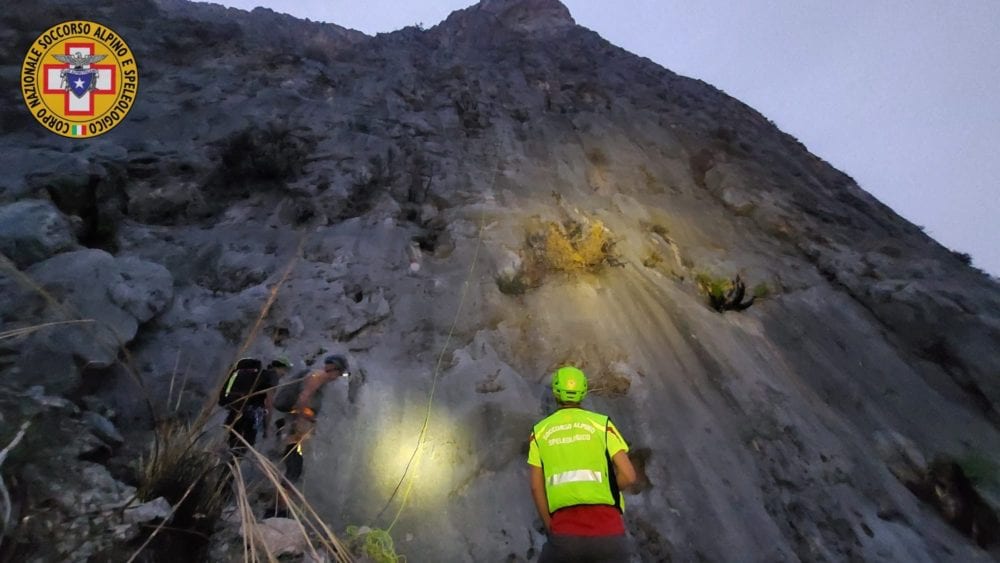 Scalatori polacchi bloccati su parete a Monte Monaco. Tredici soccorritori all’opera a San Vito Lo Capo