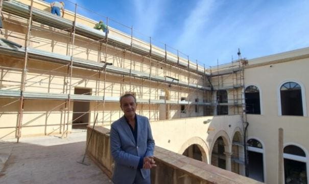 Lavori a Chiostro San Domenico di Trapani, Tranchida: "Lo trasformeremo in polo culturale e museale"
