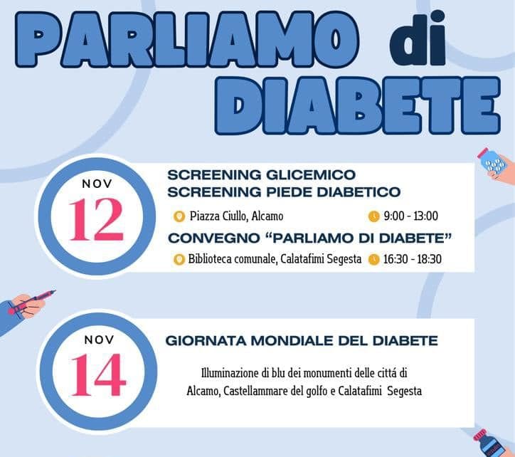 Giornata Mondiale del Diabete, ad Alcamo iniziative dell'Associazione Diabetici